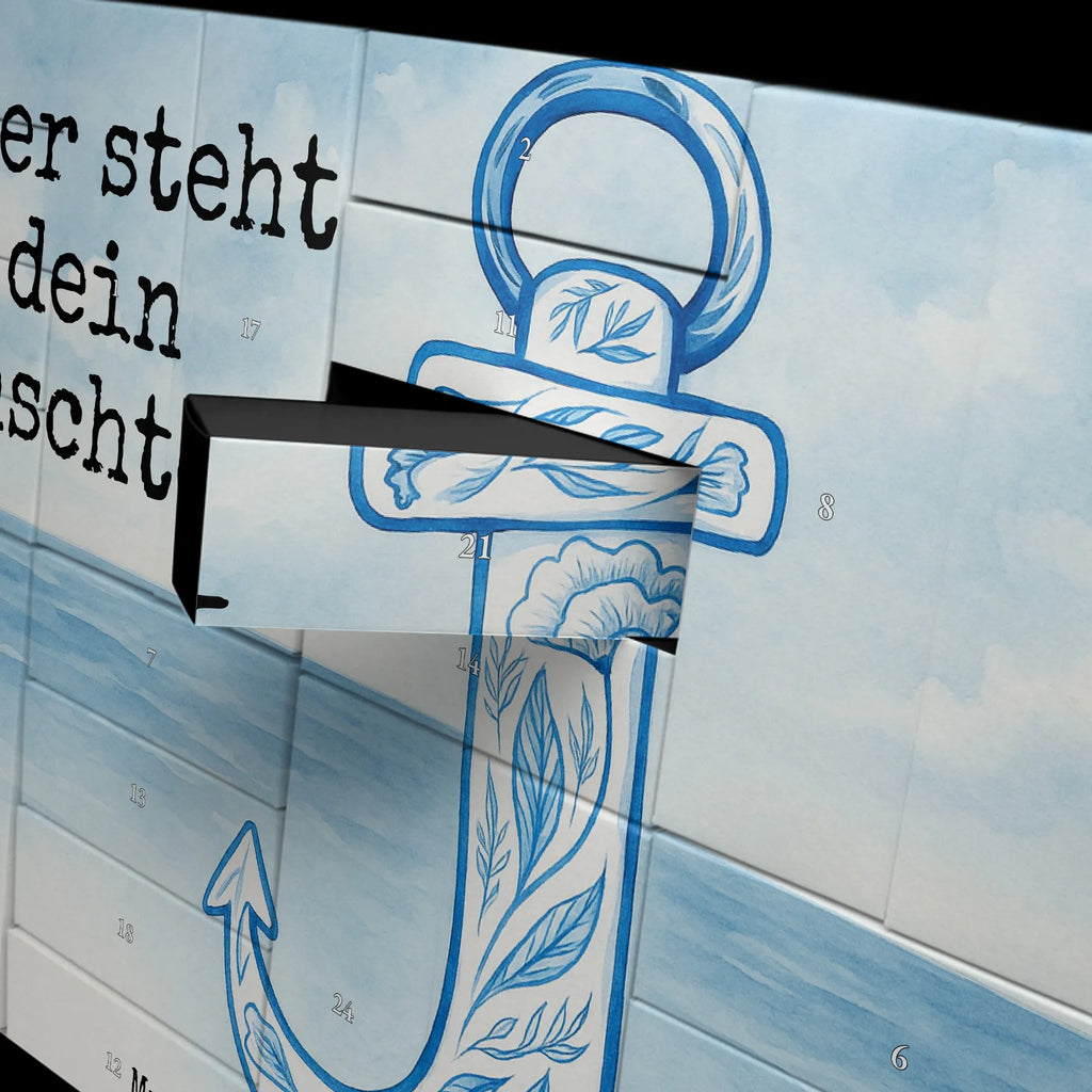 Personalisierter Befüllbarer Adventskalender Anker Blau Design Befüllbarer Adventskalender, Adventskalender Zum Selbst Befüllen, Lustige Sprüche, Tiere, Tiermotive, Gute Laune