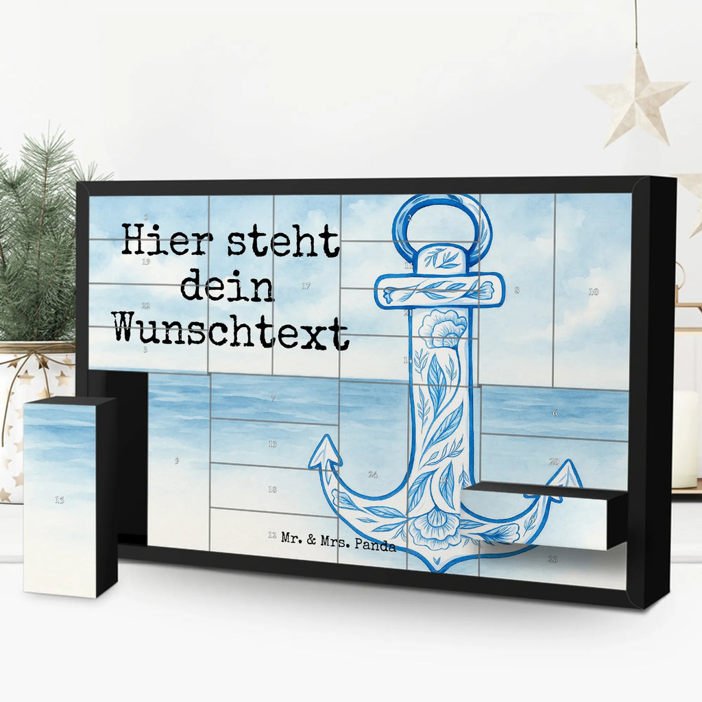 Personalisierter Befüllbarer Adventskalender Anker Blau Design Befüllbarer Adventskalender, Adventskalender Zum Selbst Befüllen, Lustige Sprüche, Tiere, Tiermotive, Gute Laune