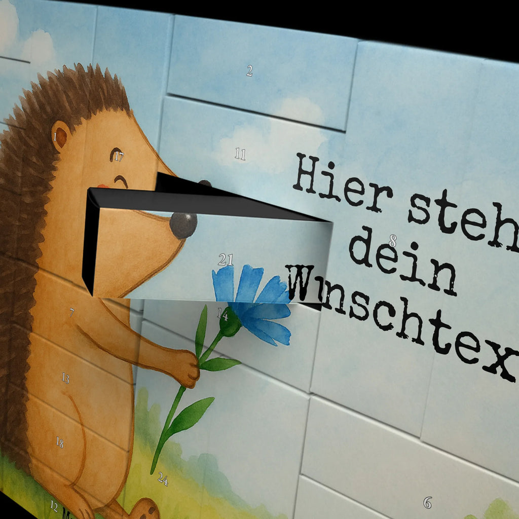 Personalisierter Befüllbarer Adventskalender Igel Blumen Design Adventskalender Zum Selbst Befüllen, Befüllbarer Adventskalender, Lustige Sprüche, Tiere, Tiermotive, Gute Laune, krank, Krankheit, Genesungswünsche, Igel, Besuch, Krankenhaus, Gute Besserung