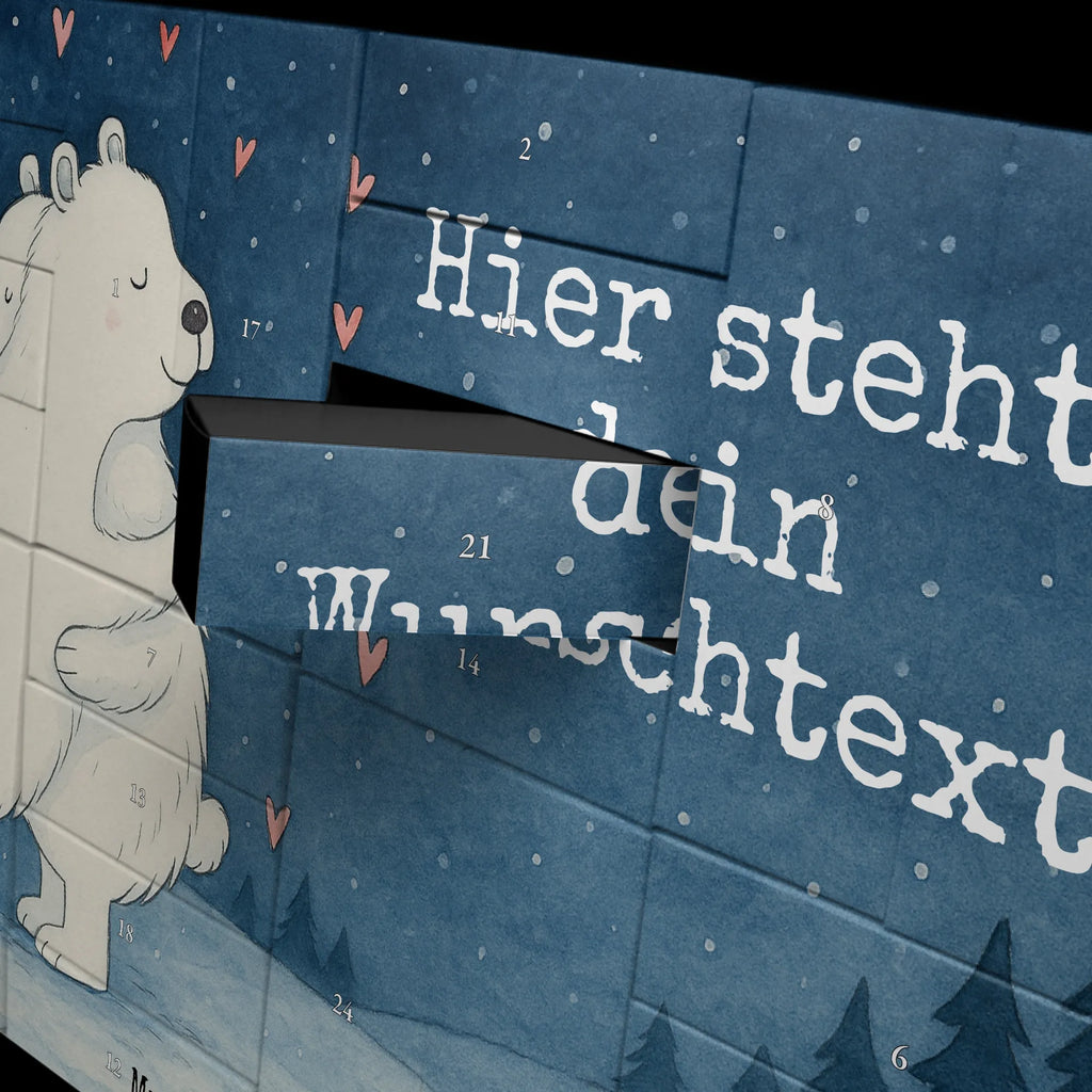Personalisierter Befüllbarer Adventskalender Eisbär Umarmen Design Befüllbarer Adventskalender, Adventskalender Zum Selbst Befüllen, Lustige Sprüche, Tiere, Tiermotive, Gute Laune