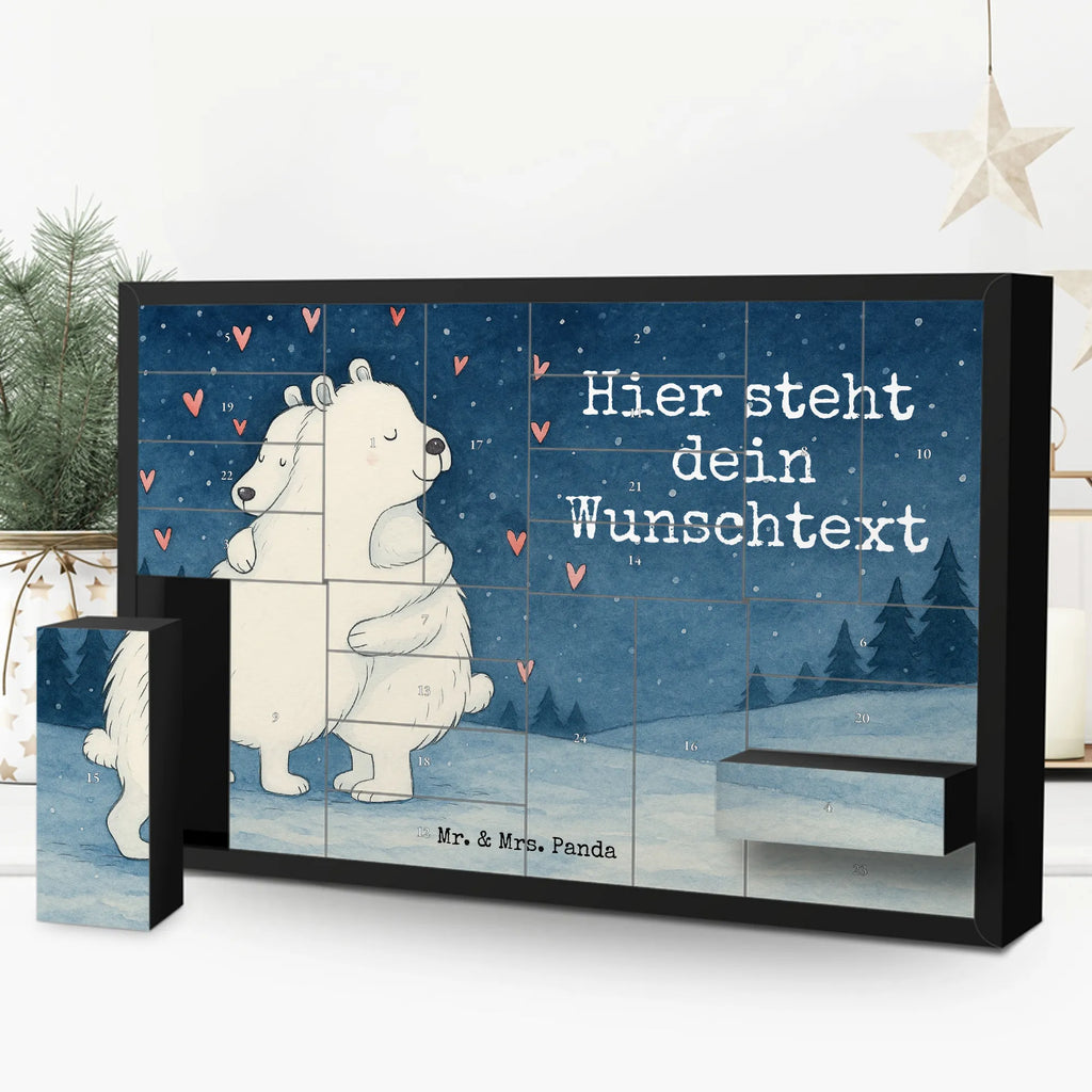 Personalisierter Befüllbarer Adventskalender Eisbär Umarmen Design Befüllbarer Adventskalender, Adventskalender Zum Selbst Befüllen, Lustige Sprüche, Tiere, Tiermotive, Gute Laune