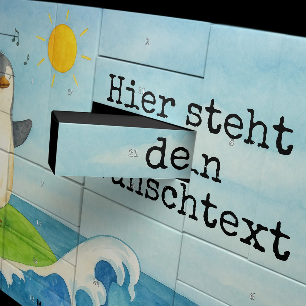 Personalisierter Befüllbarer Adventskalender Pinguin Surfer Design Befüllbarer Adventskalender, Adventskalender Zum Selbst Befüllen, Pinguin, Hawaii, Wellen, Surfer, Pinguine, Urlaub, Portugal, Surfen, Wellen Reiten