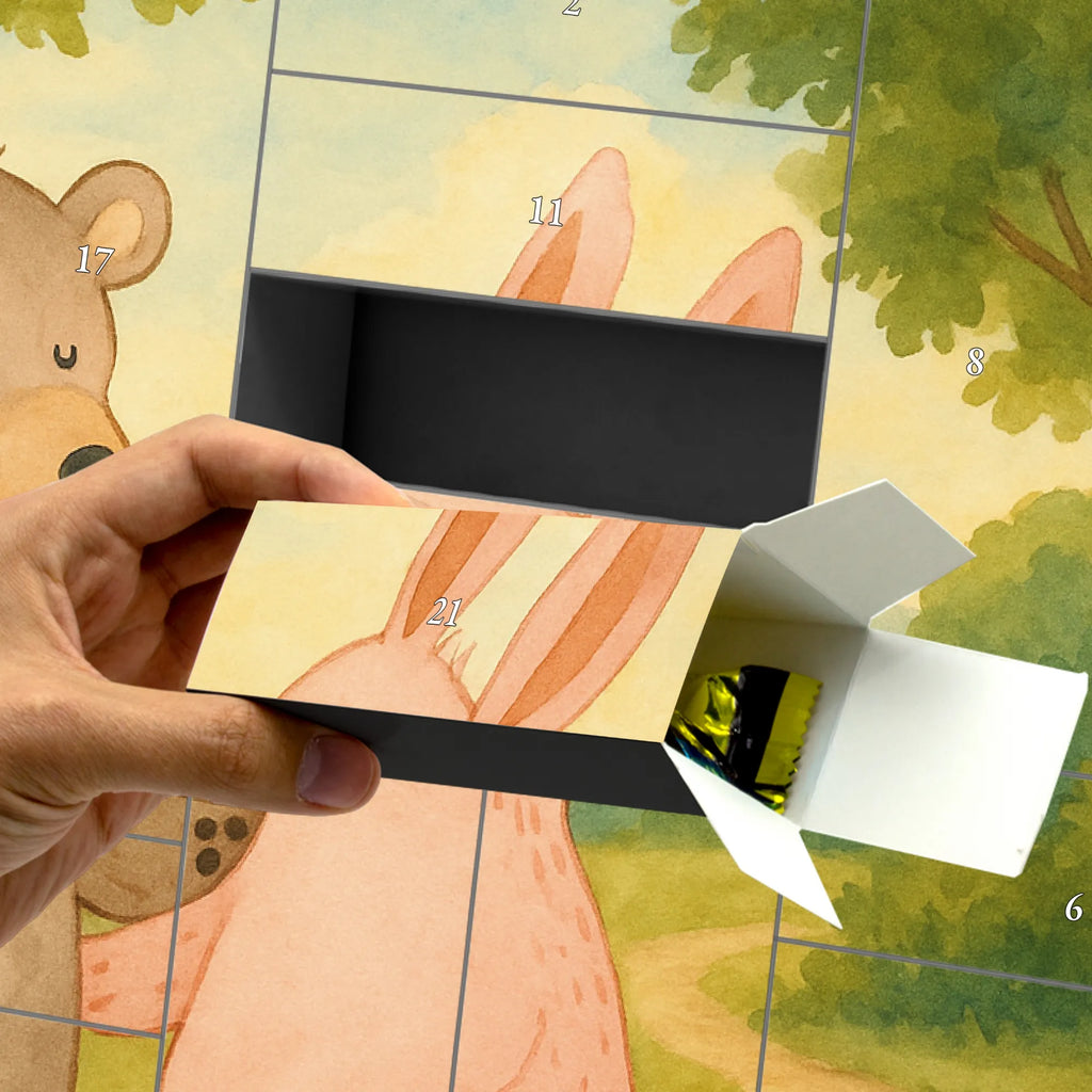 Fillable advent calendar bear and rabbit Embrace Design Loving, Two, Together, Marriage, Proposal of marriage, Love gift, gift for her, gift for him, anniversary gift, friends, rabbit, best friend