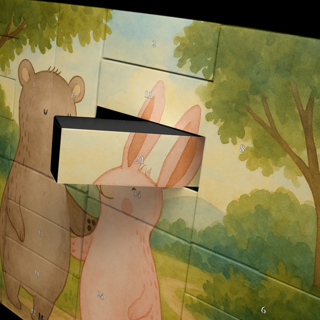 Fillable advent calendar bear and rabbit Embrace Design Loving, Two, Together, Marriage, Proposal of marriage, Love gift, gift for her, gift for him, anniversary gift, friends, rabbit, best friend