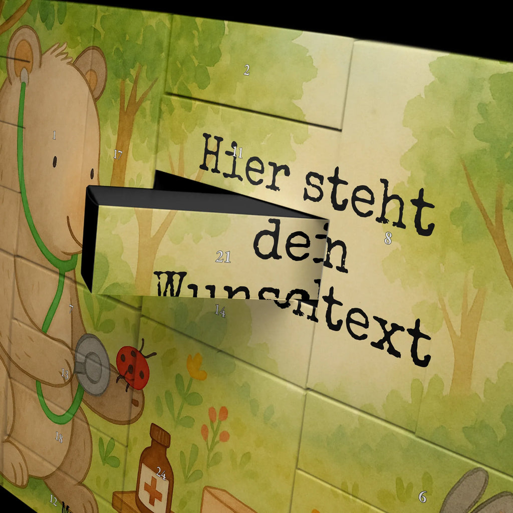 Personalisierter Befüllbarer Adventskalender Bär Arzt Design Adventskalender Zum Selbst Befüllen, Befüllbarer Adventskalender, Teddy, Bär, Teddybär, Doktorin, Arzt, Professorin, Professor, Ärztin, Doktor