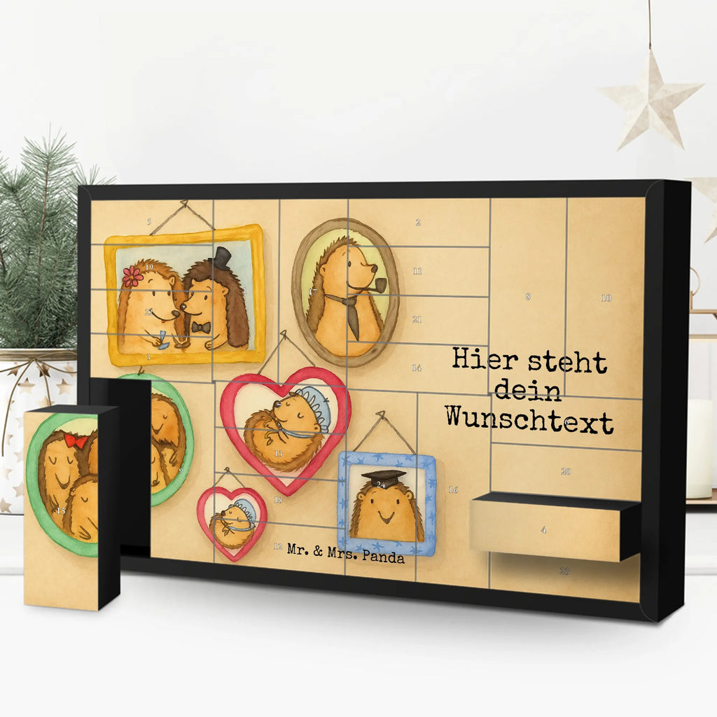 Personalisierter Befüllbarer Adventskalender Igel Familie Design Adventskalender Zum Selbst Befüllen, Befüllbarer Adventskalender, Muttertag, Vatertag, Mama, Papa, Oma, Opa, Familie, Schwester, Bruder, Bilder, Liebe, Glück, Zusammenhalt, Igel