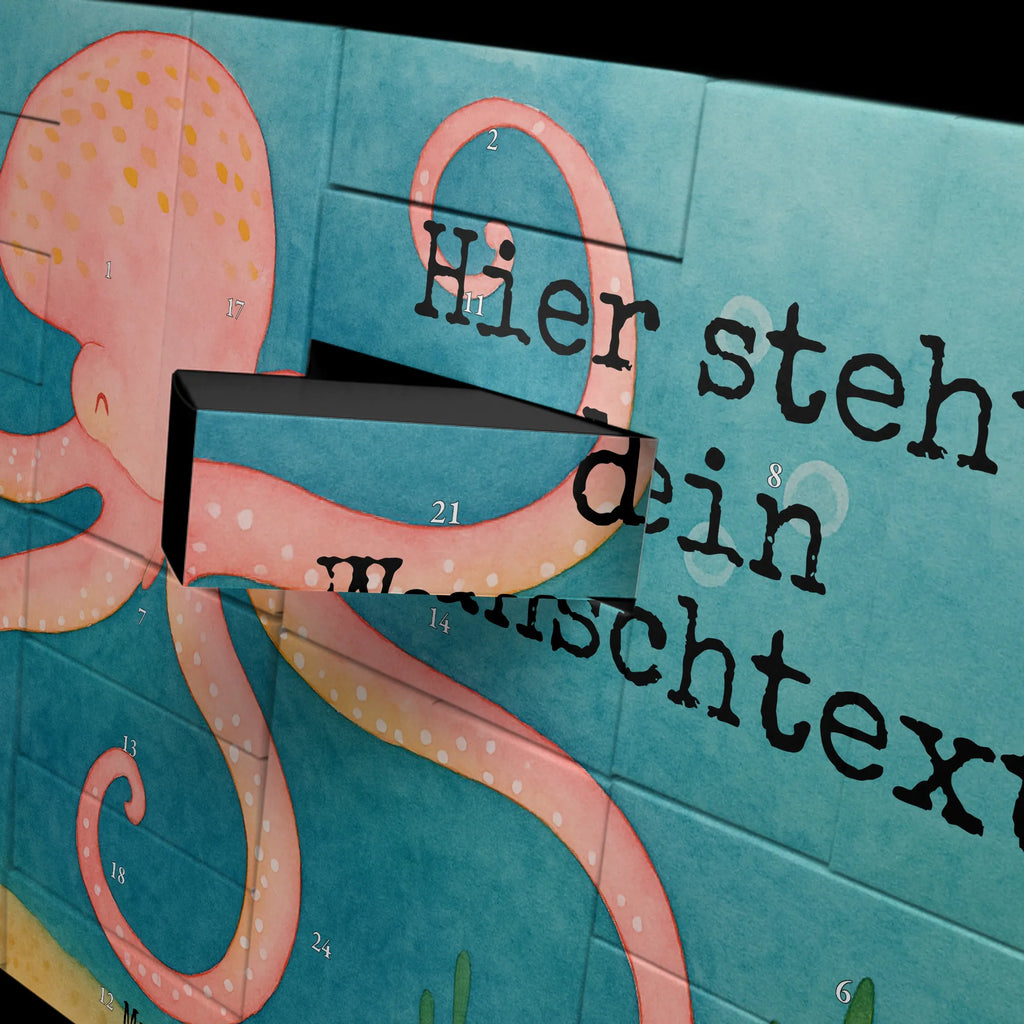 Personalisierter Befüllbarer Adventskalender Tintenfisch Design Adventskalender Zum Selbst Befüllen, Befüllbarer Adventskalender, Lustige Sprüche, Tiere, Tiermotive, Gute Laune, Ozean, Meerestier, Wasser, Krake, Arme, Tintenfisch, Meer
