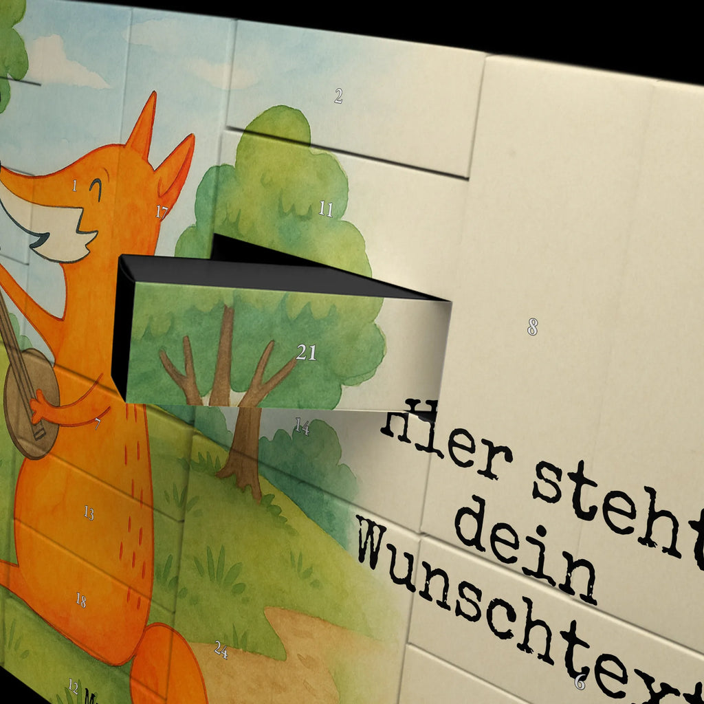 Personalisierter Befüllbarer Adventskalender Fuchs Gitarre Design Befüllbarer Adventskalender, Adventskalender Zum Selbst Befüllen, Fuchs, Gitarre, Sängerin, Geschenk Musiker, Füchse, Musikerin, Musik Spruch, Sänger