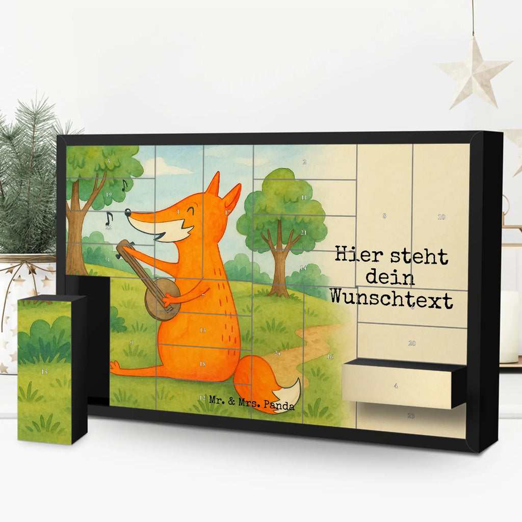 Personalisierter Befüllbarer Adventskalender Fuchs Gitarre Design Befüllbarer Adventskalender, Adventskalender Zum Selbst Befüllen, Fuchs, Gitarre, Sängerin, Geschenk Musiker, Füchse, Musikerin, Musik Spruch, Sänger