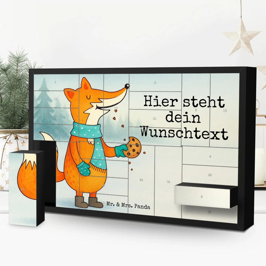 Personalisierter Befüllbarer Adventskalender Fuchs Keks Design Adventskalender Zum Selbst Befüllen, Befüllbarer Adventskalender, Fuchs, Plätzchen, Füchse, Weihnachtszeit, Liebe, Backen Spruch, Kekse, Winter, Küche Deko