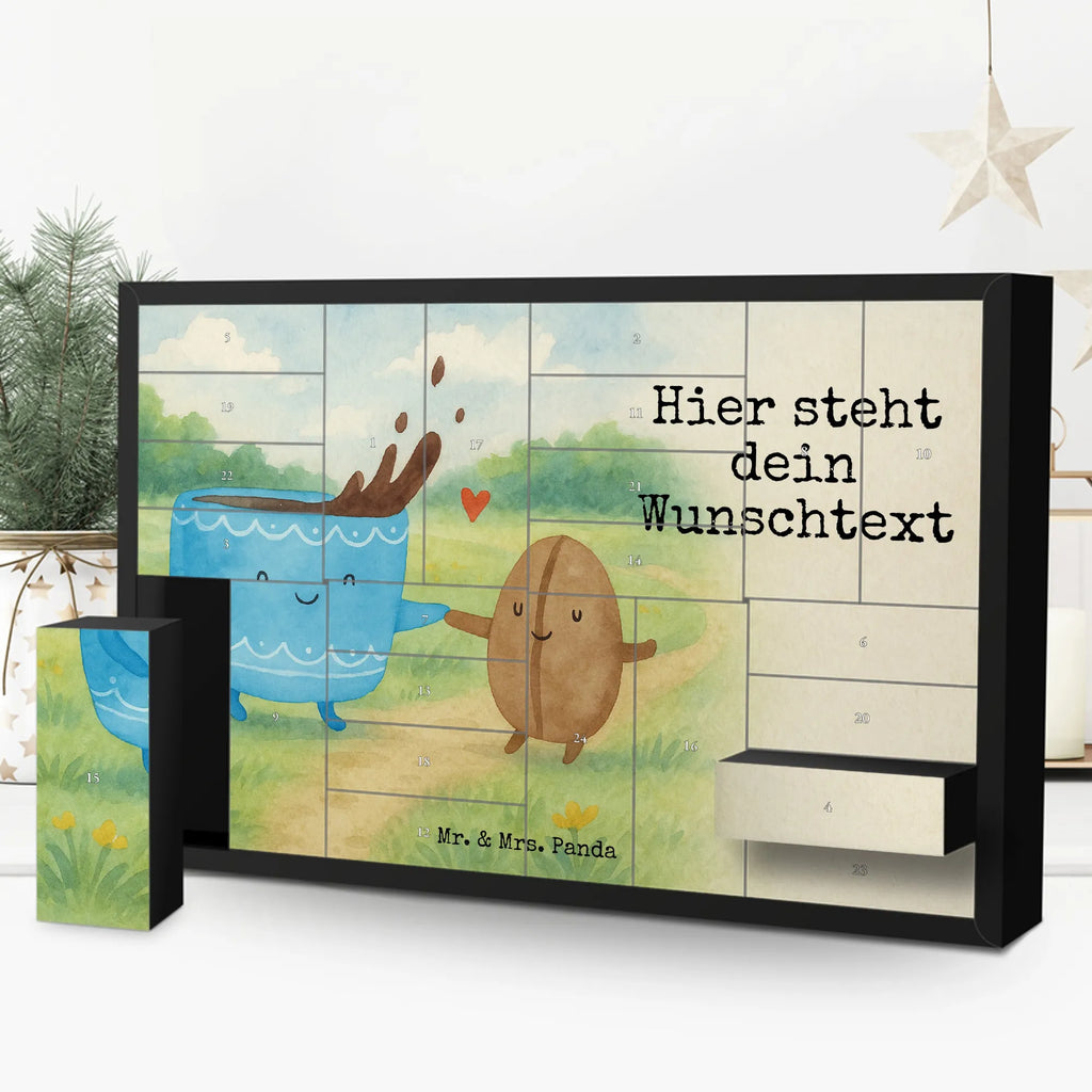 Personalisierter Befüllbarer Adventskalender Kaffee Bohne Design Befüllbarer Adventskalender, Adventskalender Zum Selbst Befüllen, Lustige Sprüche, Tiere, Tiermotive, Gute Laune, Glück, Genuss, Zufriedenheit, Kaffee, Kaffeebohne