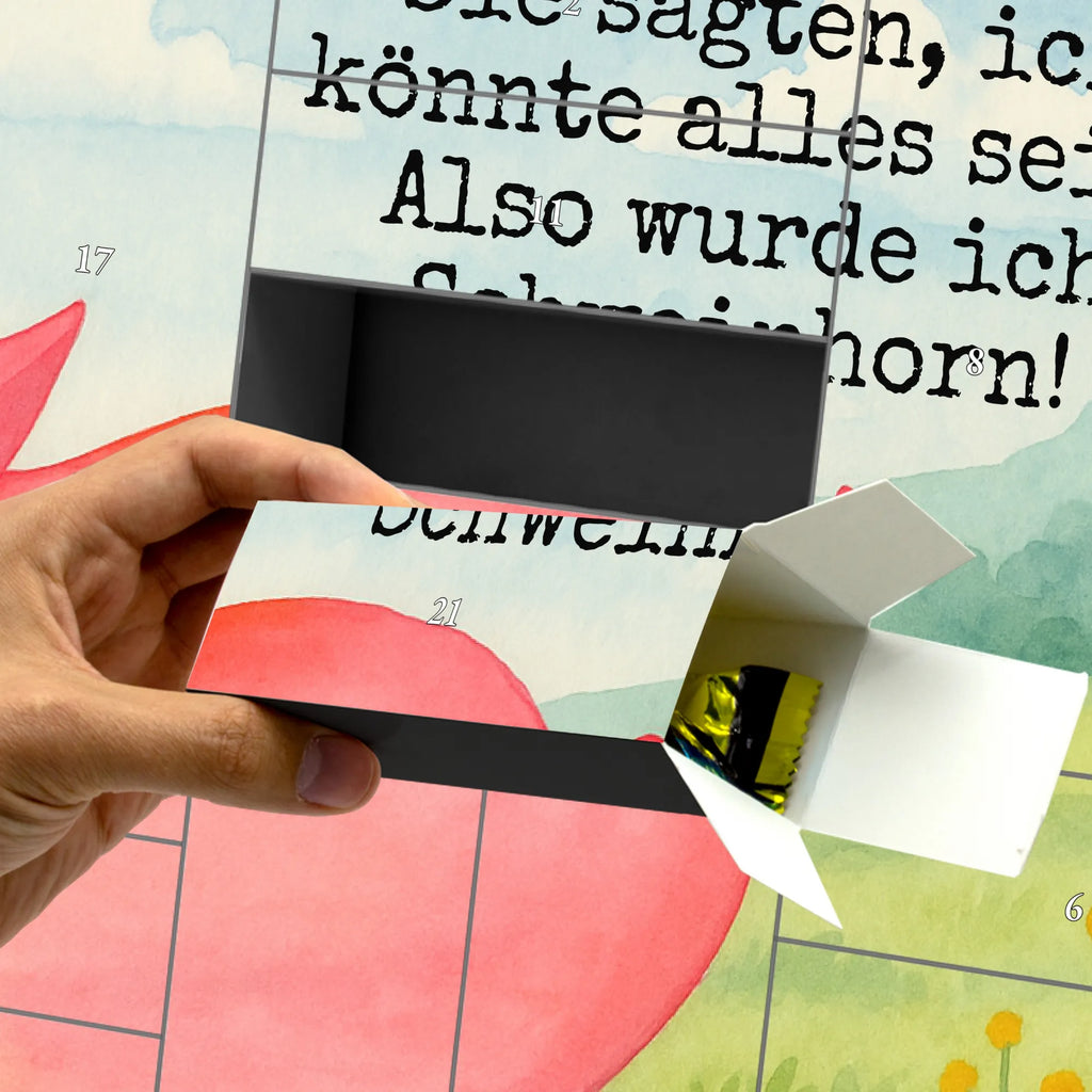 Fillable advent calendar unicorn Pig Design Funny saying, piggycorn, girlfriend gift, pigcorn