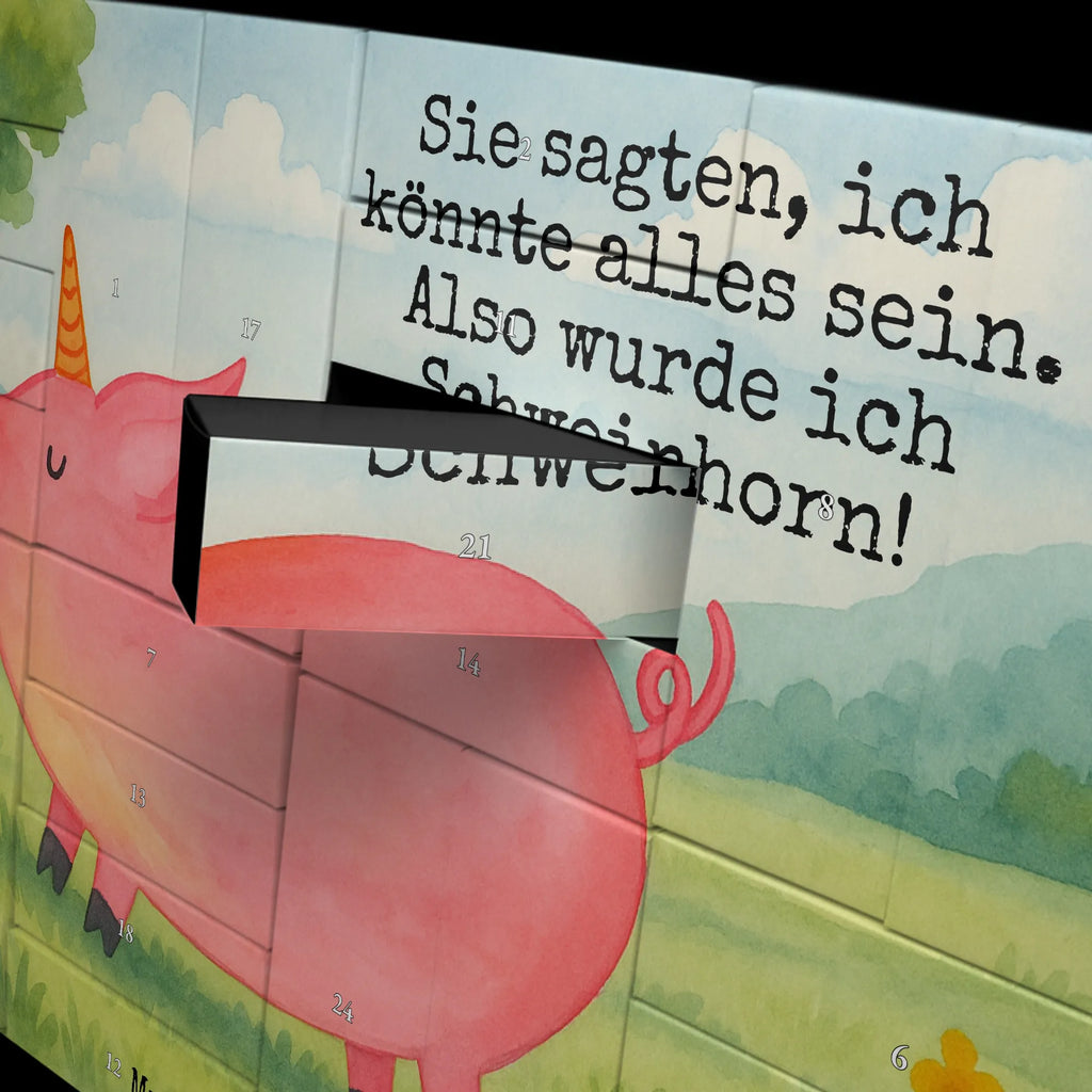 Fillable advent calendar unicorn Pig Design Funny saying, piggycorn, girlfriend gift, pigcorn