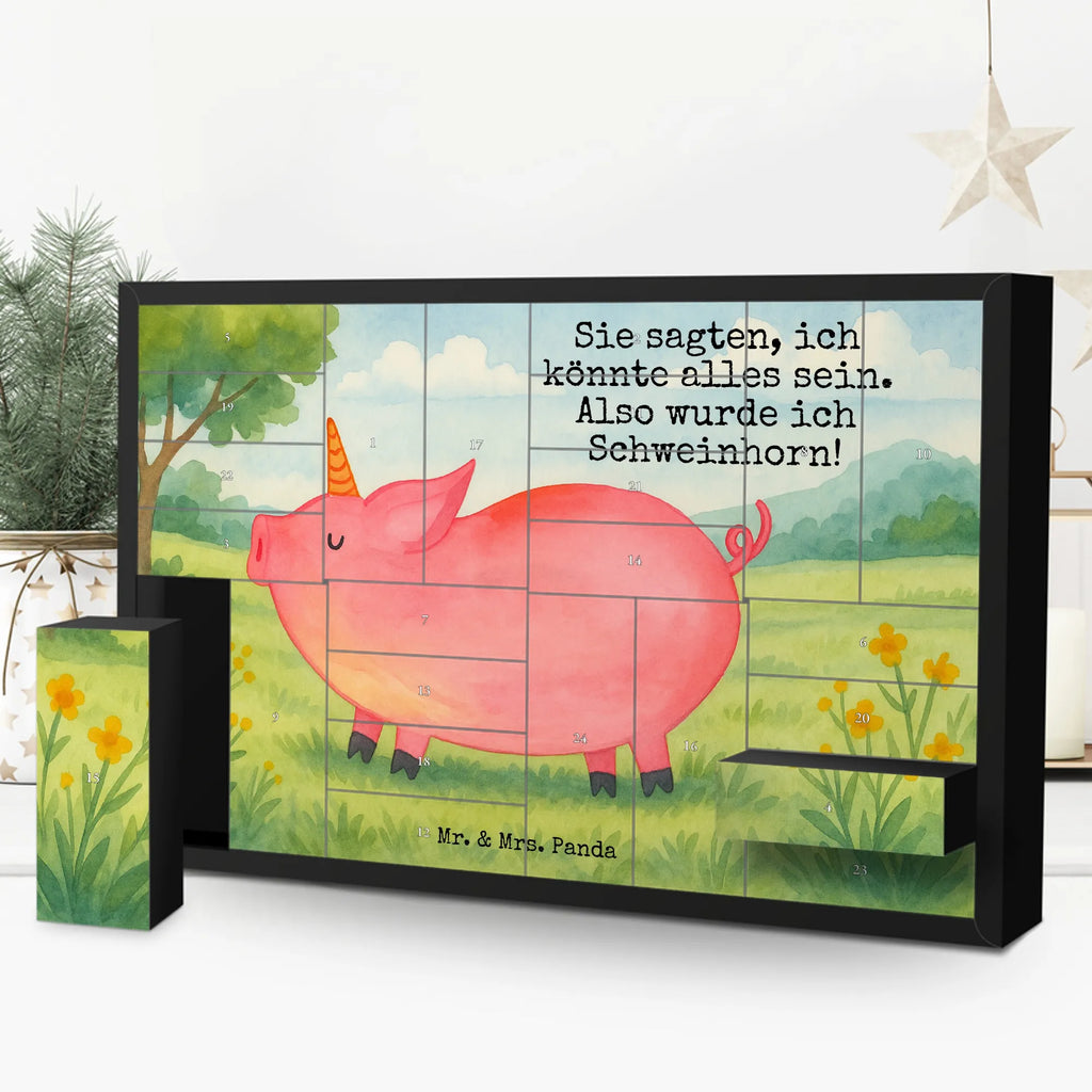 Fillable advent calendar unicorn Pig Design Funny saying, piggycorn, girlfriend gift, pigcorn