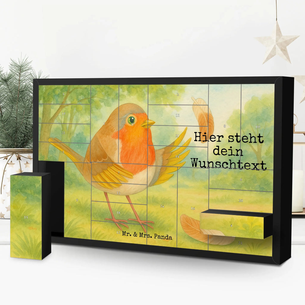 Personalisierter Befüllbarer Adventskalender Rotkehlchen Federn Design Adventskalender Zum Selbst Befüllen, Befüllbarer Adventskalender, Lustige Sprüche, Tiere, Tiermotive, Gute Laune, Spruch Motivation, fliegen, What If I Fall, Vogel, Rotkehlchen, Spruch Mut, Motivation Sprüche, Motivationsbilder