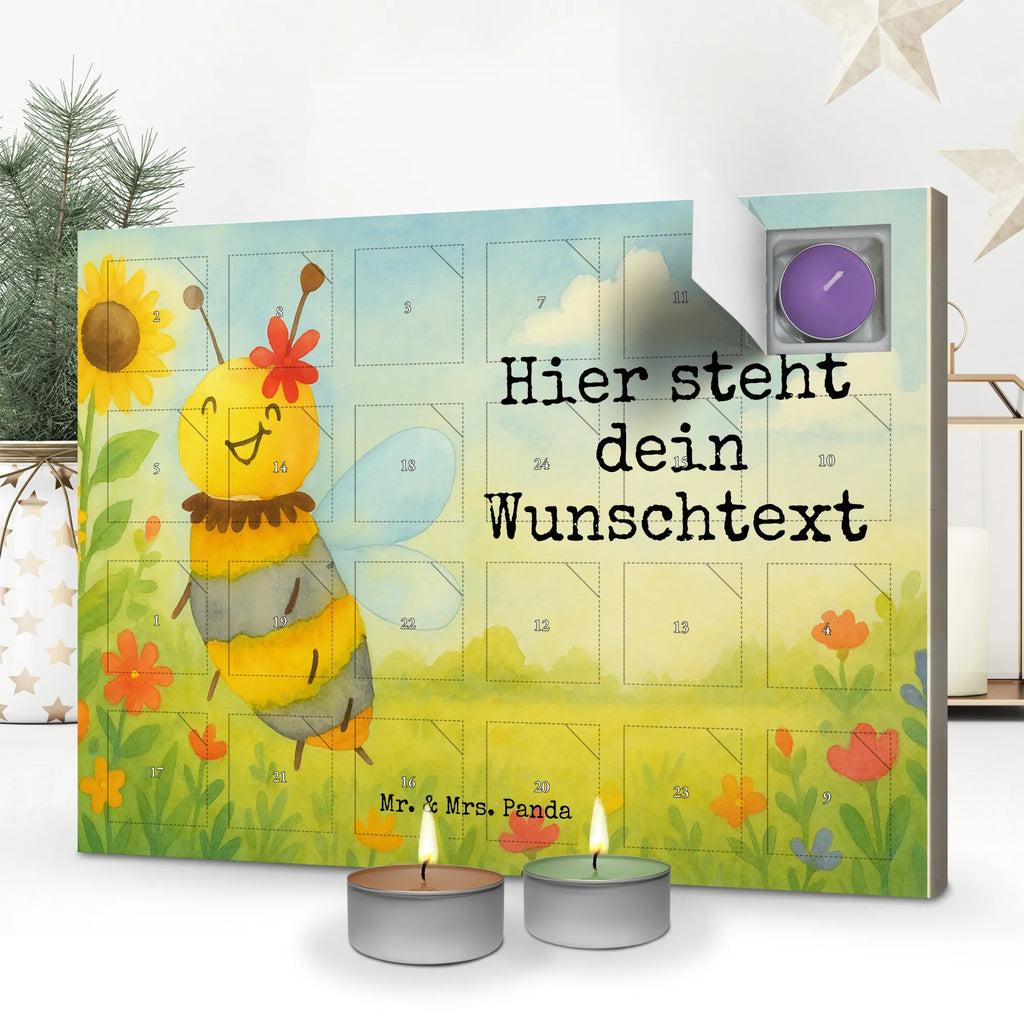 Personalisierter Duftkerzen Adventskalender Biene Blume Design Personalisierter Duftkerzen Adventskalender, Biene, Wespe, Hummel