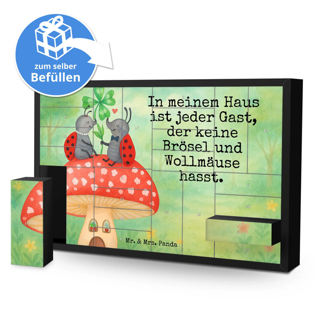 Fillable advent calendar ladybug toadstool Design self filling, Advent calendar, Advent calendar 2020, Advent calendar women, Advent calendar men, small animals, cute, funny, cute animal motives, hand drawn, small world, funny sayings, good mood, happy, gifts, gift ideas, special gifts, animal lover, card, toadstool, house, at home, flat, ladybird, house of fleshy fungi