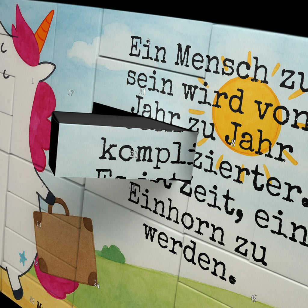 Fillable advent calendar unicorn Suitcase Design holiday present, adventure, luggage, travel, traveler gift, suitcase