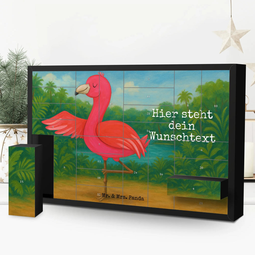 Personalisierter Befüllbarer Adventskalender Flamingo Yoga Design Befüllbarer Adventskalender, Adventskalender Zum Selbst Befüllen, Flamingo, Tiefenentspannung, Yoga-Übung, Entspannung, Achtsamkeit, Ärger, Namaste, Aufregen, Vogel, Yoga