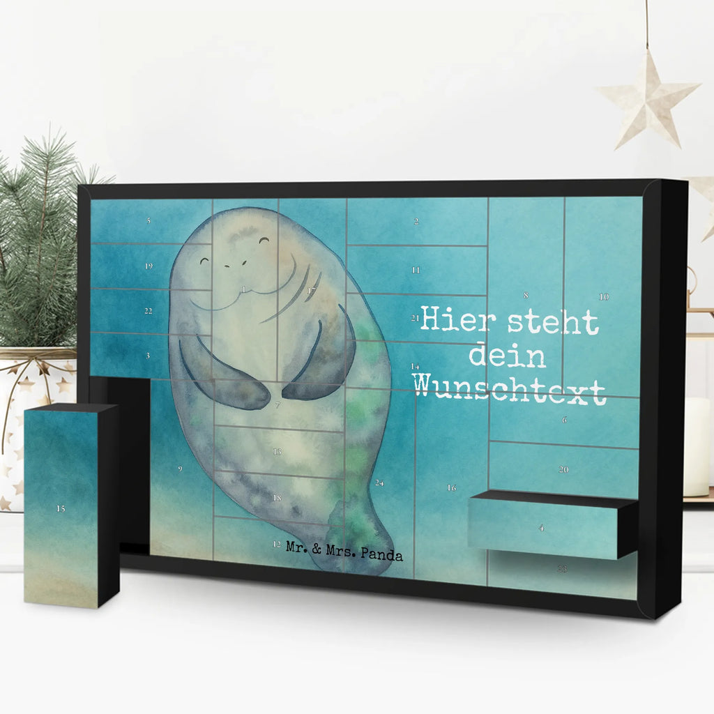 Personalisierter Befüllbarer Adventskalender Seekuh Happy Design Befüllbarer Adventskalender, Adventskalender Zum Selbst Befüllen, Meer, Urlaub, Meerestiere, Zufrieden, Liebeskummer, Seekühe, Achtsamkeit, Neustart, Respekt, Selbstliebe, Neuanfang, Seekuh, Freundin