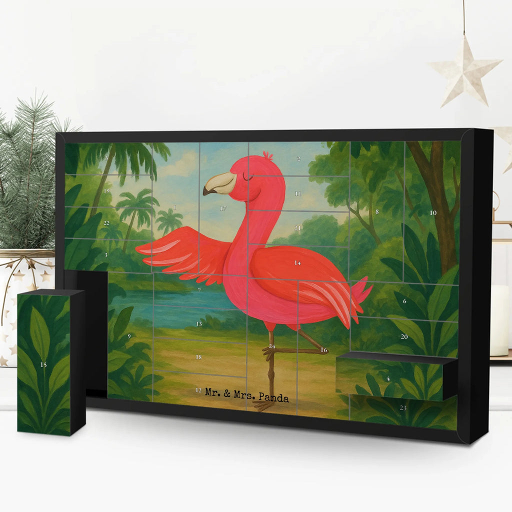 Fillable advent calendar flamingo yoga Design children, gifts, gift idea, funny sayings, pink bird, bird of paradise, red, flamingo decoration, gift pink, adults, flamingo fans, vacation, unusual gifts in pink, pink gifts, girls gifts, small gifts, Caribbean feeling, deep relaxation, agitation, relaxation, mindfulness, bird, anger, yoga exercise