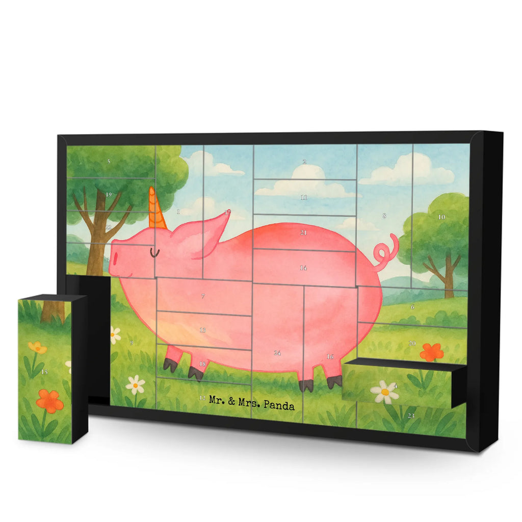 Fillable advent calendar unicorn Pig Design Funny saying, piggycorn, girlfriend gift, pigcorn
