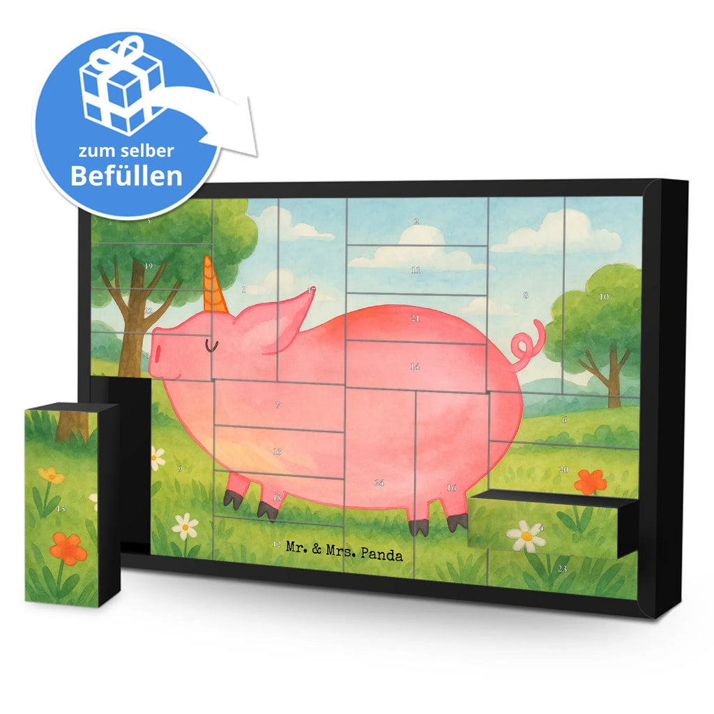 Fillable advent calendar unicorn Pig Design Funny saying, piggycorn, girlfriend gift, pigcorn