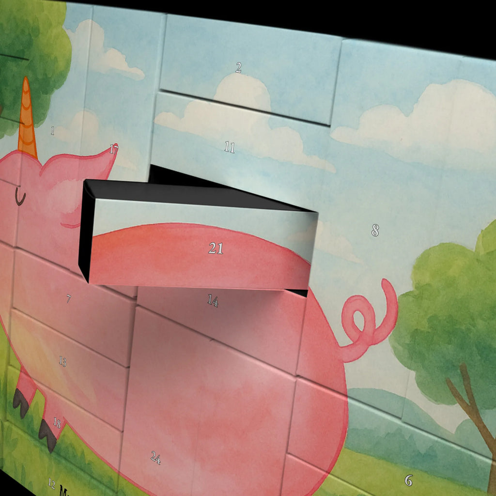 Fillable advent calendar unicorn Pig Design Funny saying, piggycorn, girlfriend gift, pigcorn