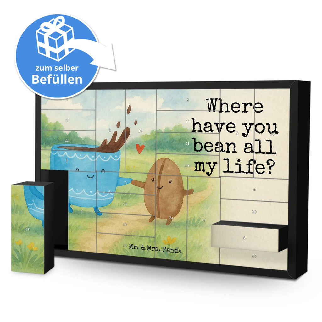 Fillable advent calendar Coffee Bean Design card, gift ideas, gifts, small animals, cute, cute animal motives, hand drawn, funny sayings, good mood, special gifts, animal lover, coffee bean, satisfaction, pleasure