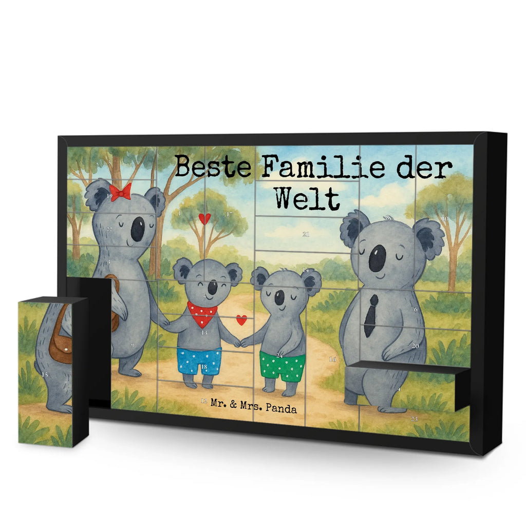 Fillable advent calendar Koala family with two kids Design Father's Day, Mother's Day, favourite family, koala bear, family time, best family, koala family, family life