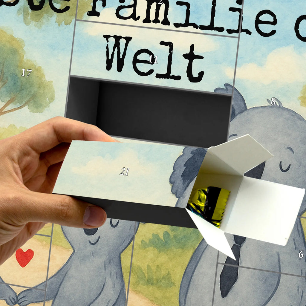 Fillable advent calendar Koala family with two kids Design Father's Day, Mother's Day, favourite family, koala bear, family time, best family, koala family, family life