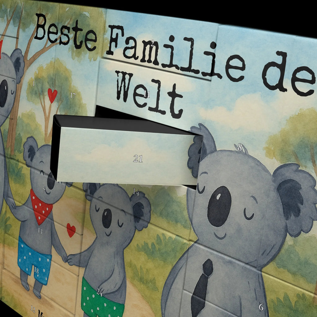 Fillable advent calendar Koala family with two kids Design Father's Day, Mother's Day, favourite family, koala bear, family time, best family, koala family, family life