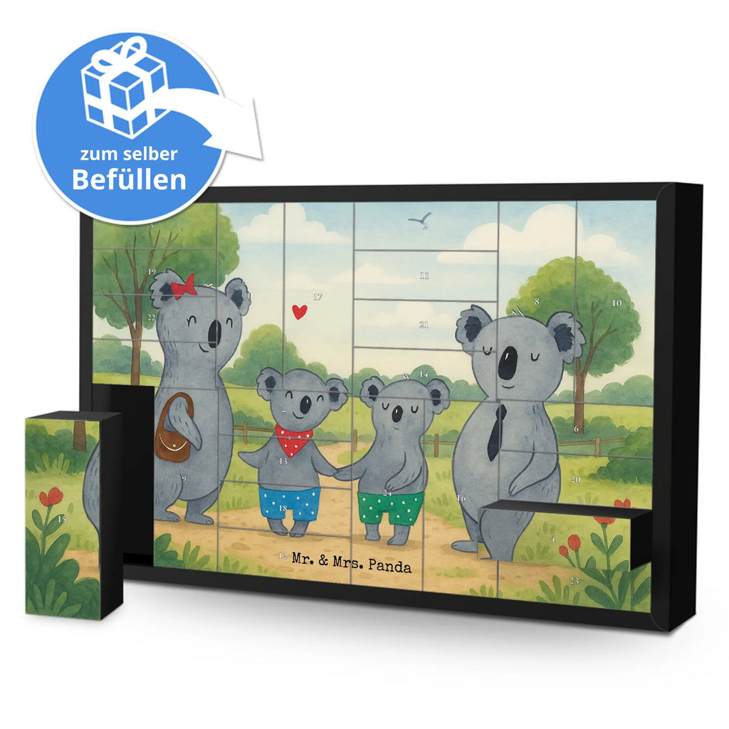 Fillable advent calendar Koala family with two kids Design Father's Day, Mother's Day, favourite family, koala bear, family time, best family, koala family, family life