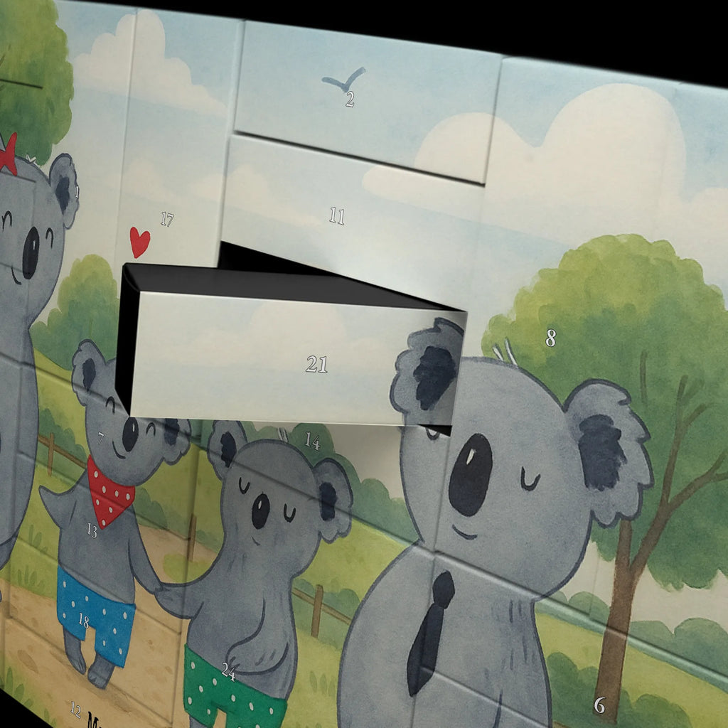 Fillable advent calendar Koala family with two kids Design Father's Day, Mother's Day, favourite family, koala bear, family time, best family, koala family, family life