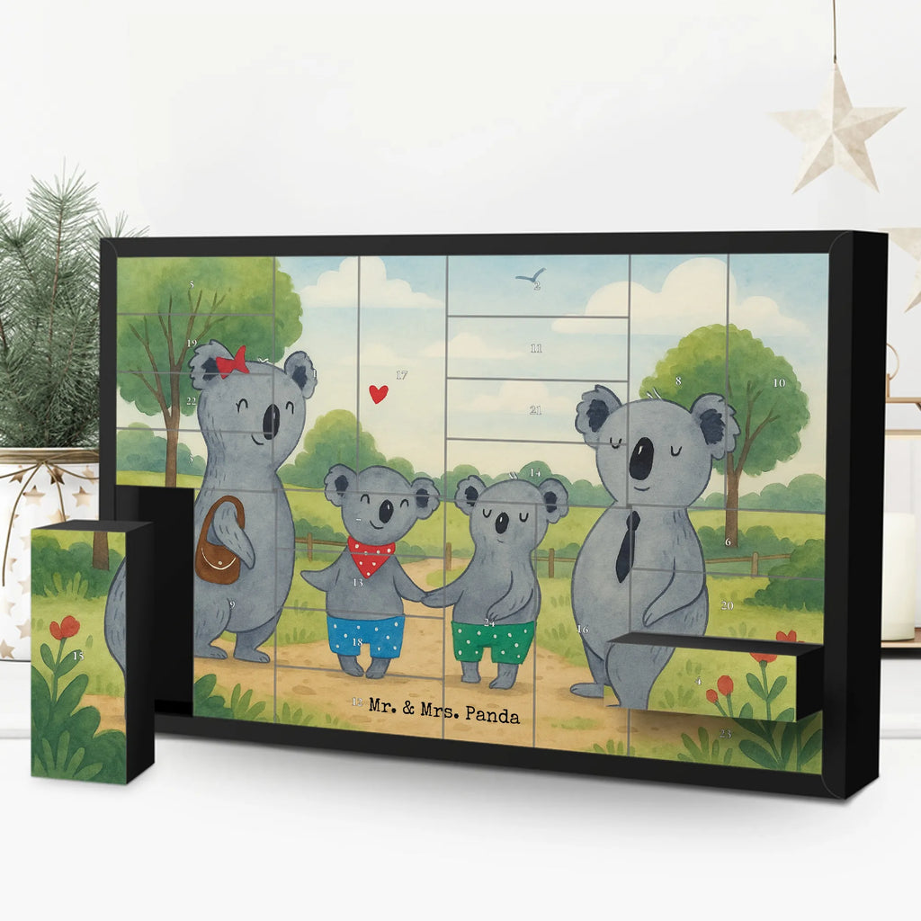Fillable advent calendar Koala family with two kids Design Father's Day, Mother's Day, favourite family, koala bear, family time, best family, koala family, family life