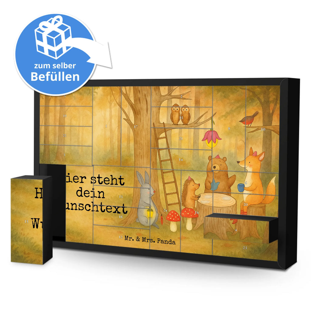 Personalisierter Befüllbarer Adventskalender Waldtiere Picknick Design Befüllbarer Adventskalender, Adventskalender Zum Selbst Befüllen, Lustige Sprüche, Tiere, Tiermotive, Gute Laune, Igel, Wald, Waldtiere, Fuchs, Maus, Eichhörnchen, Picknick, Hase
