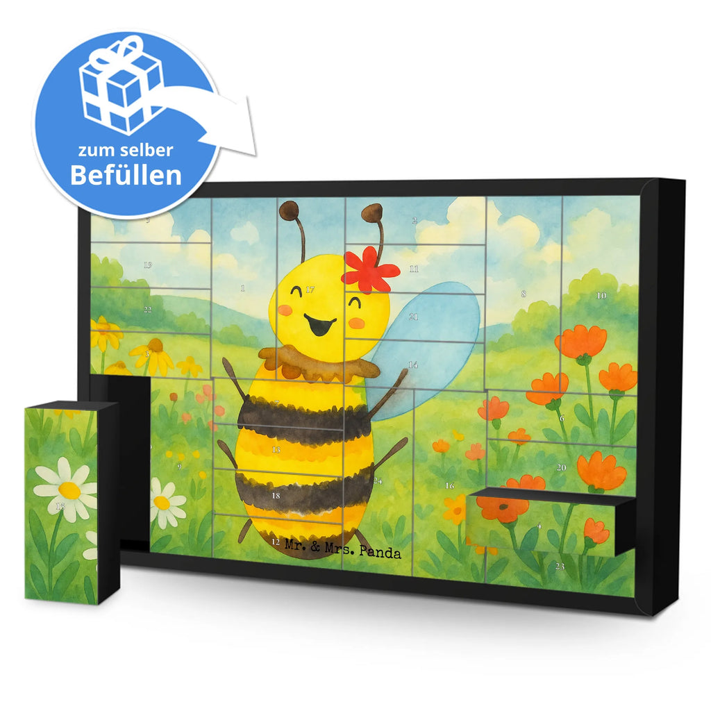 Fillable advent calendar bee happy Design wasp, bumblebee