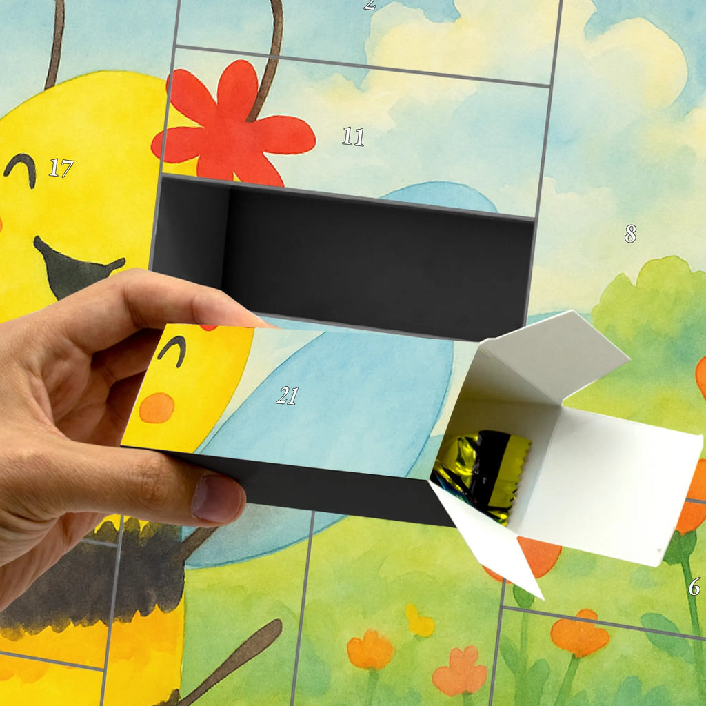 Fillable advent calendar bee happy Design wasp, bumblebee
