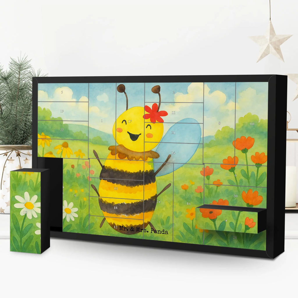 Fillable advent calendar bee happy Design wasp, bumblebee