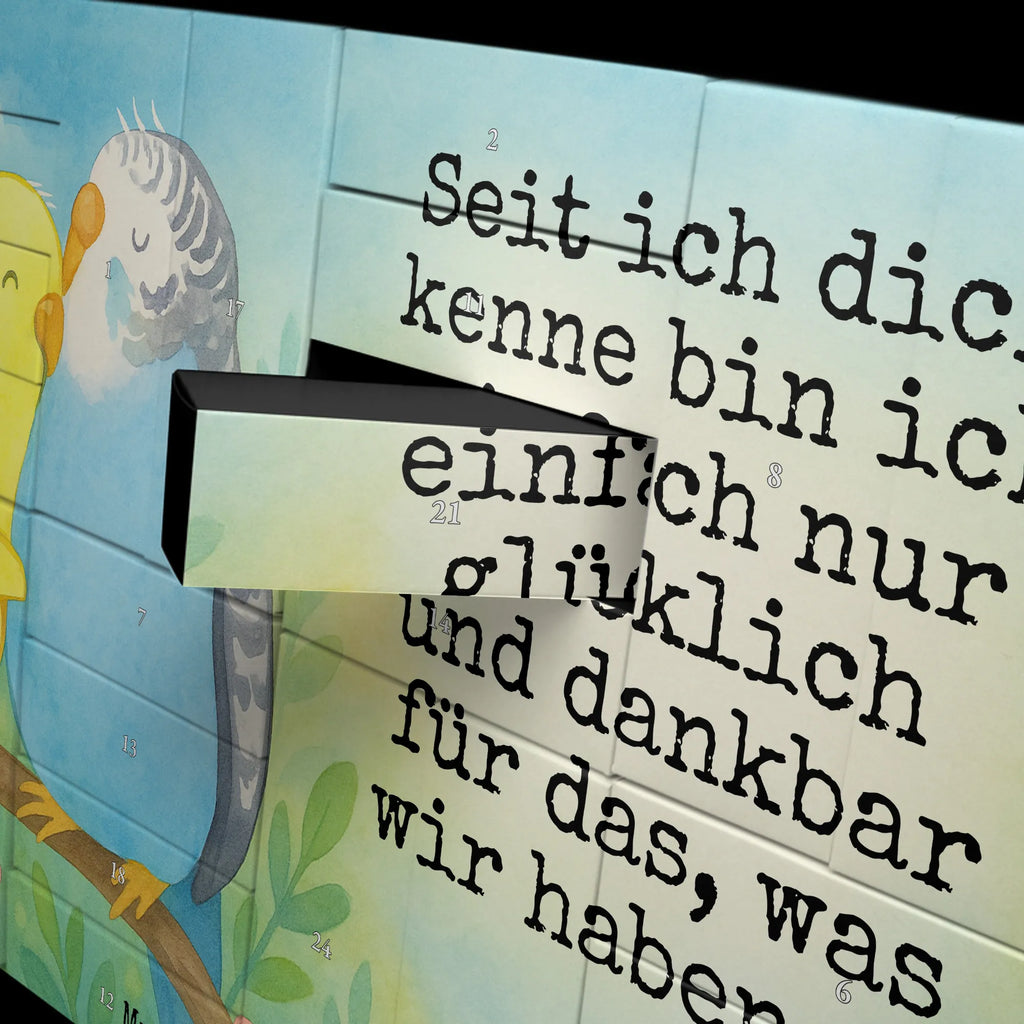 Fillable advent calendar Parakeets in love Design Advent calendar women, Advent calendar, self filling, Advent calendar 2020, Advent calendar men, Love, Loving, Two, Together, Marriage, Engagement, Proposal of marriage, Love gift, gift for her, gift for him, anniversary gift, birds, closeness, love, cuddling, budgie, trust