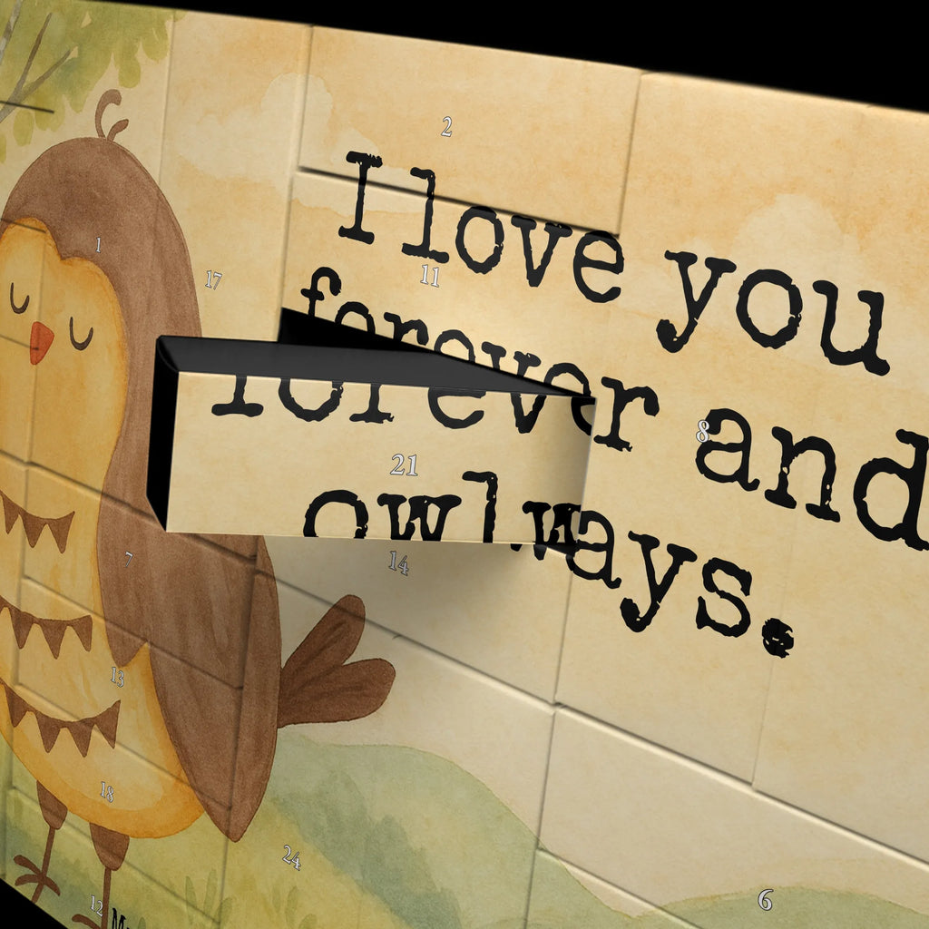 Fillable advent calendar Owl Satisfied Design gift ideas, birthday present, forest animal, bird, nocturnal, illustrated, romantic gift, owl decor, Owl saying, Romantic, Owl deco, Love saying, Wedding anniversary gift, Pun funny, Saying beautiful