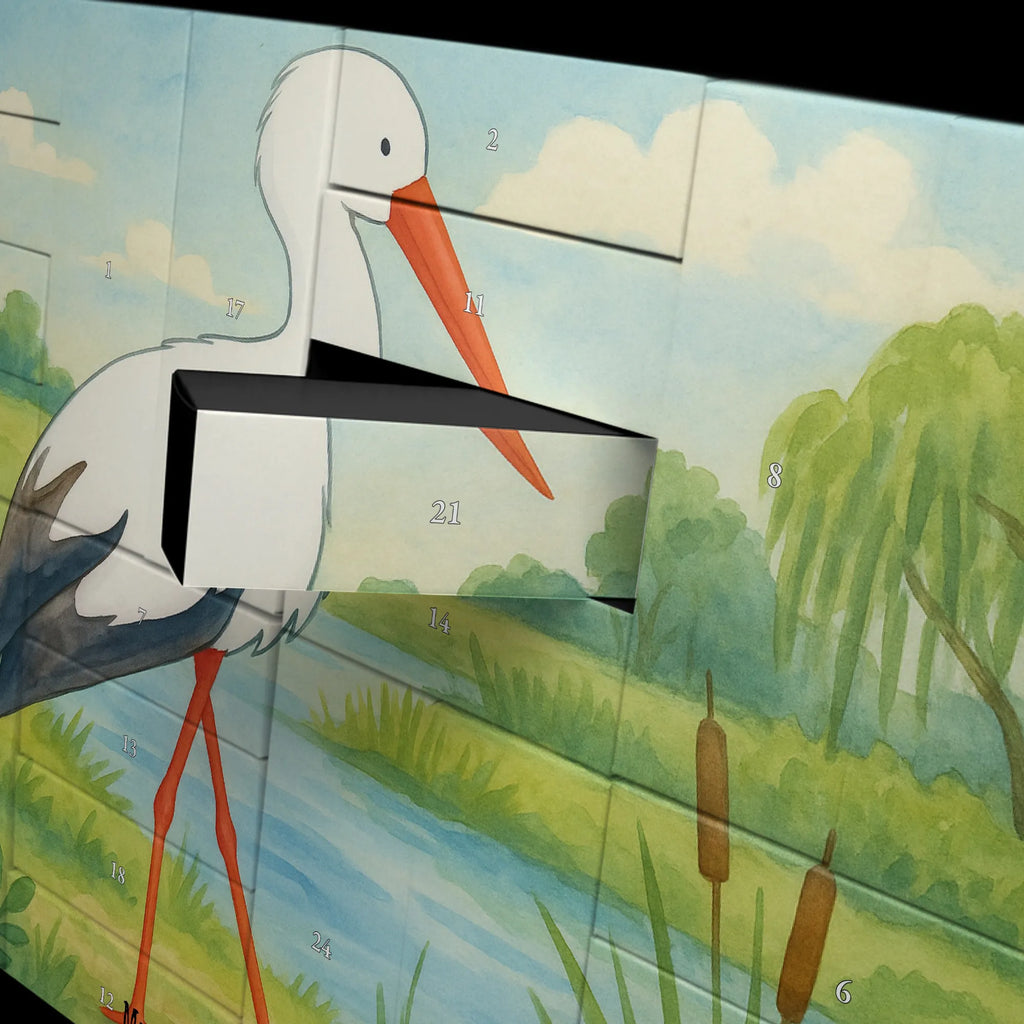 Fillable advent calendar Stork Design card, gift ideas, gifts, small animals, cute, cute animal motives, hand drawn, funny sayings, good mood, special gifts, animal lover, becoming a mother, birth, pregnant, stork, baby bump, mother, mothers, pregnancy