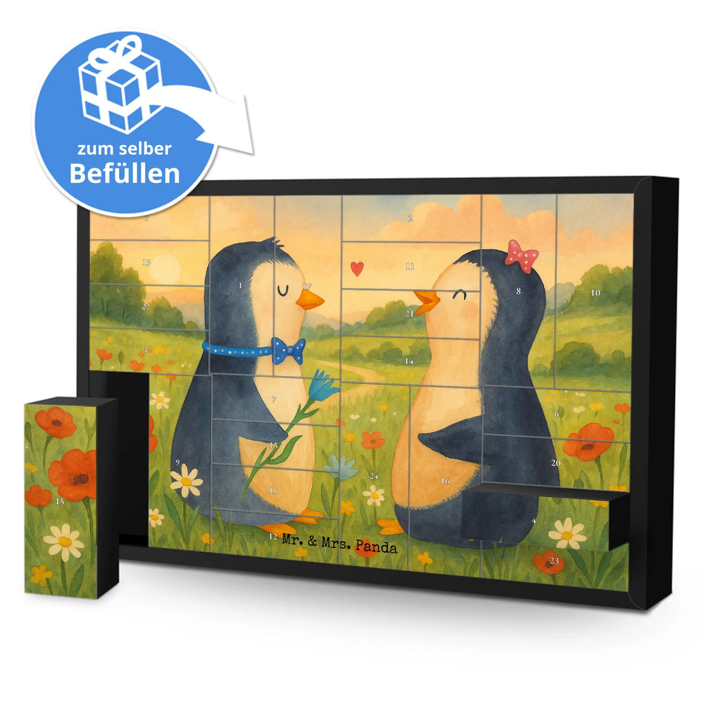 Fillable advent calendar Penguin pair Design North Pole, Penguins, great love, love gift, penguins, wedding gift, wedding, proof of love, anniversary, wedding day, lovers, dream couple