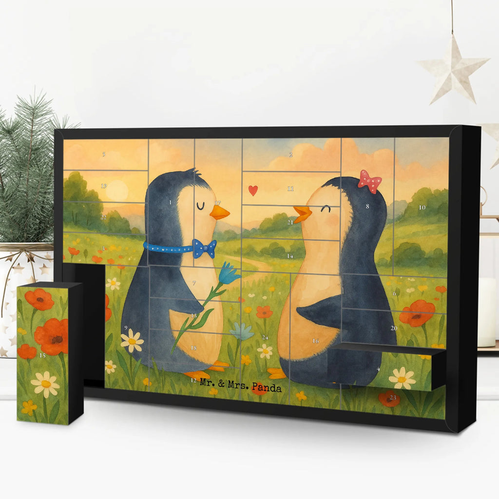 Fillable advent calendar Penguin pair Design North Pole, Penguins, great love, love gift, penguins, wedding gift, wedding, proof of love, anniversary, wedding day, lovers, dream couple