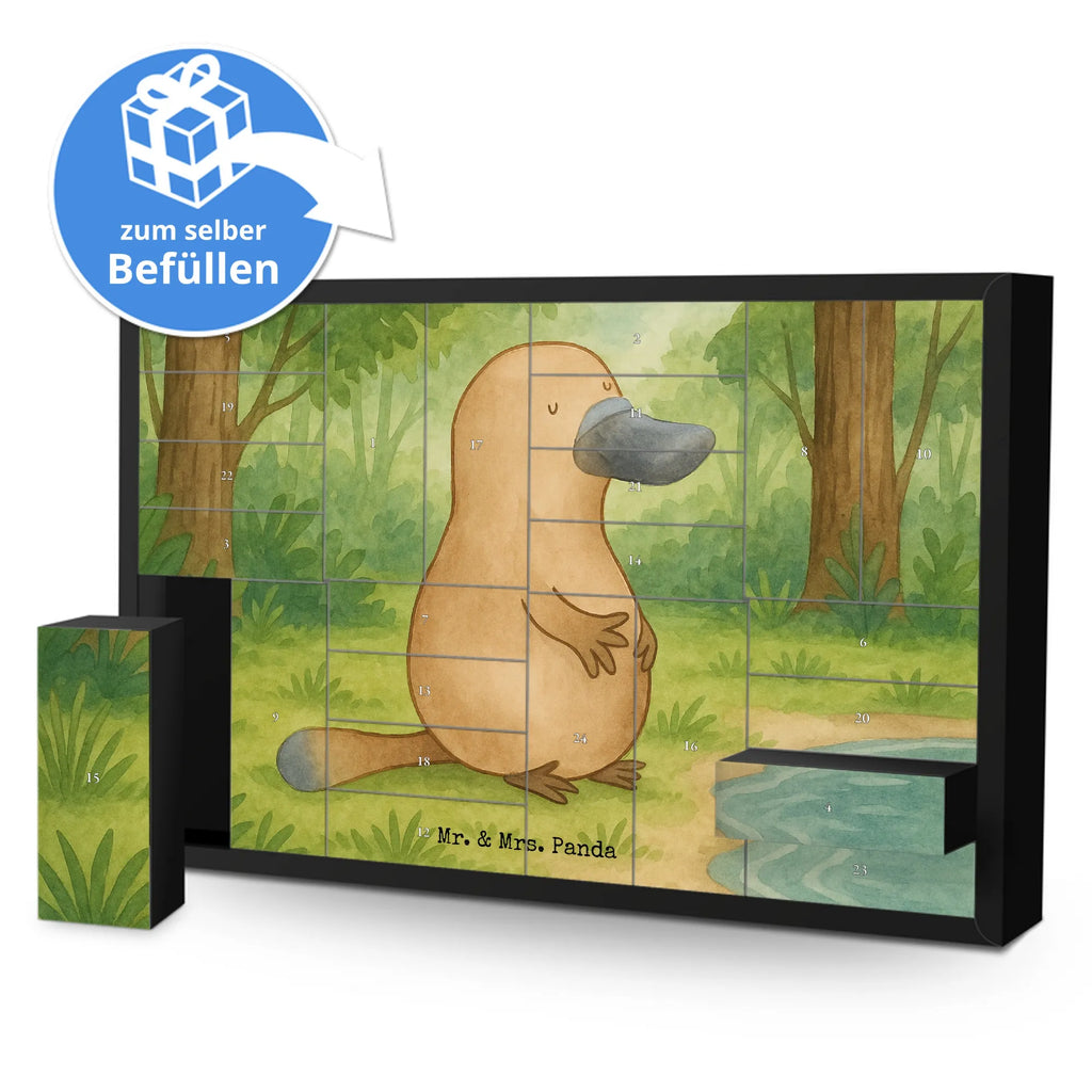 Fillable advent calendar platypus courage Design gift ideas, vacation, Seafood, aquatic animals, ocean, shells, corals, reef, whale, narwhal, sea urchin, lobster, platypus, manatee, crocodile, shrimp, gifts for seafood lovers, water world, underwater animals, underwater world, deep sea, seafood fans, seafood decoration, seafood posters, courage, new start, wisdom, work, new beginning, Platypus, brave, world trip