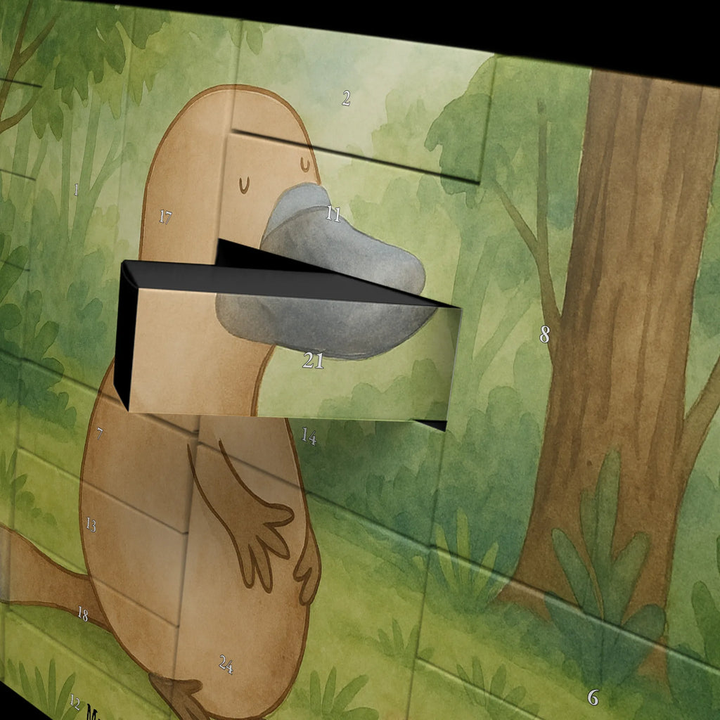 Fillable advent calendar platypus courage Design gift ideas, vacation, Seafood, aquatic animals, ocean, shells, corals, reef, whale, narwhal, sea urchin, lobster, platypus, manatee, crocodile, shrimp, gifts for seafood lovers, water world, underwater animals, underwater world, deep sea, seafood fans, seafood decoration, seafood posters, courage, new start, wisdom, work, new beginning, Platypus, brave, world trip