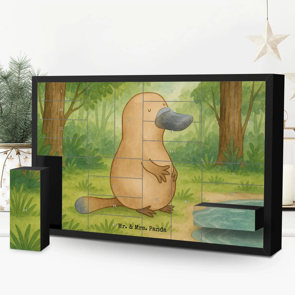 Fillable advent calendar platypus courage Design gift ideas, vacation, Seafood, aquatic animals, ocean, shells, corals, reef, whale, narwhal, sea urchin, lobster, platypus, manatee, crocodile, shrimp, gifts for seafood lovers, water world, underwater animals, underwater world, deep sea, seafood fans, seafood decoration, seafood posters, courage, new start, wisdom, work, new beginning, Platypus, brave, world trip
