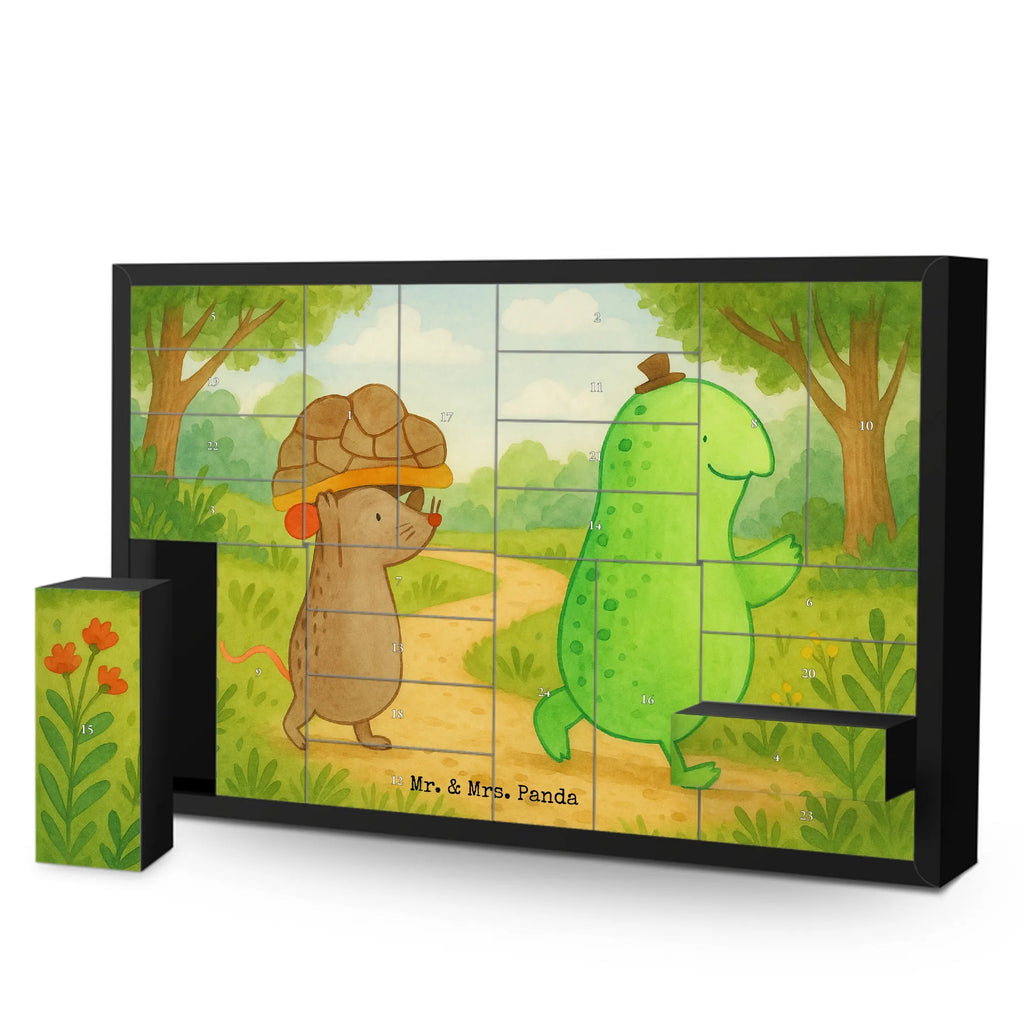 Fillable advent calendar tortoise Mouse Design gift, gift ideas, cute, illustrated, tortoise, reptile, ancient creature, sweet, birthday gift, turtle gift items, funny turtle gifts, pet turtles, best friend, sister or daughter, turtle lover, mouse, friends, girlfriends