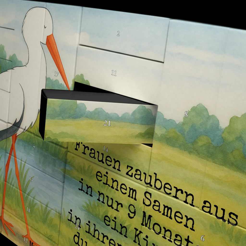 Fillable advent calendar Stork Design card, gift ideas, gifts, small animals, cute, cute animal motives, hand drawn, funny sayings, good mood, special gifts, animal lover, becoming a mother, birth, pregnant, stork, baby bump, mother, mothers, pregnancy