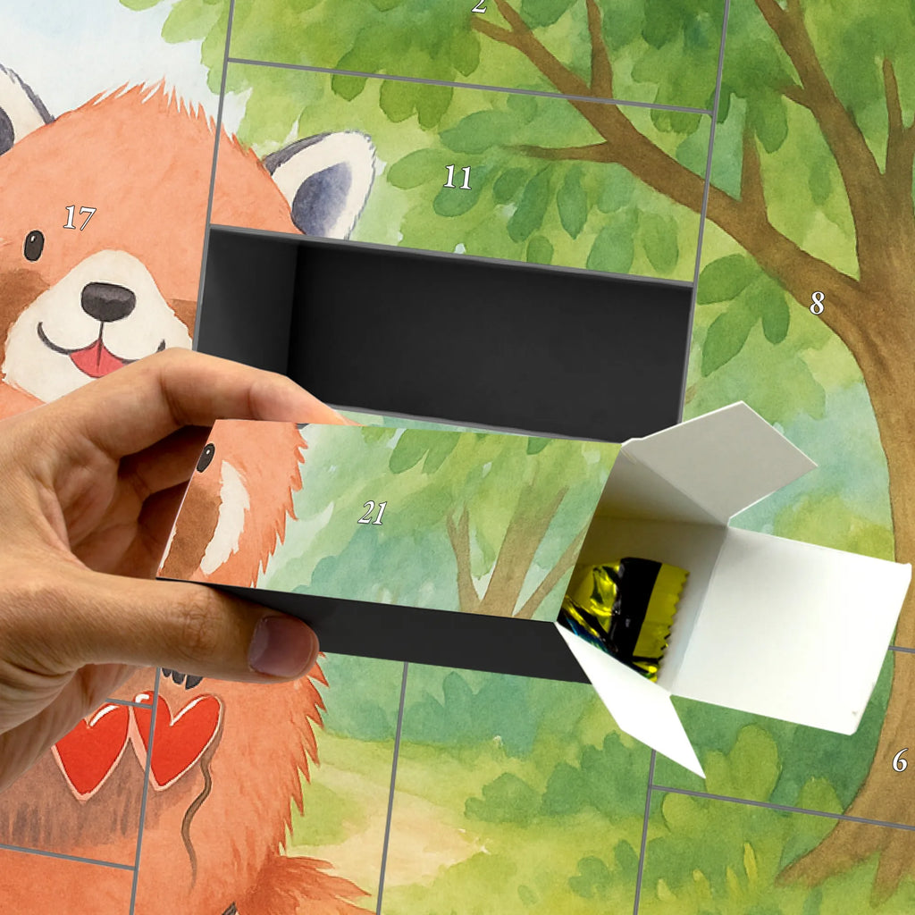 Fillable advent calendar red panda Design Advent calendar, Advent calendar 2020, self filling, Advent calendar women, Advent calendar men, small animals, cute, funny, cute animal motives, hand drawn, small world, funny sayings, good mood, happy, gifts, gift ideas, special gifts, animal lover, card, red, Panda, heart, love, darling, favourite person